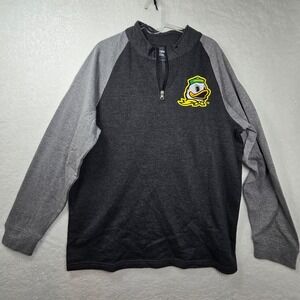 New Mens Oregon‎ Ducks Sweatshirt Large Embroidered Zip Pullover Jacket Ragland